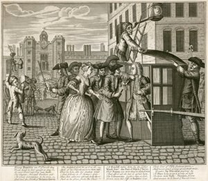 Satirisk tryk forestillende St James Palace, London, 1740 af Unbekannt