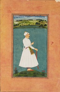 Sawai Jai Singh stående i et landskab, c1730 af Unbekannt