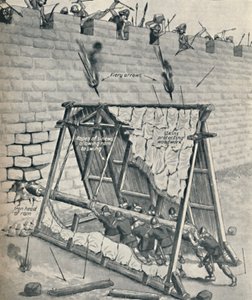 Saksere slår en bymur ned, c1934 af Unbekannt