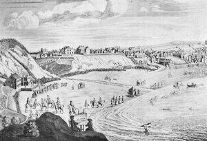 Scarborough Sands i 1735, c1735, 1904 af Unbekannt