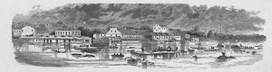 Scene ved Baton Rouge under oversvømmelserne i 1874, 1883 af Unbekannt