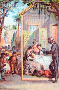 Scene fra Harriet Beecher Stowes Uncle Toms Cabin, c1870 af Unbekannt