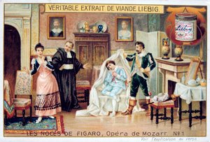 Scene fra Mozarts opera Figaros bryllup, 1786 1905. af Unbekannt