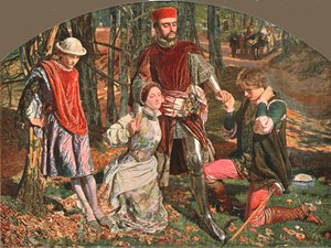 Scene fra The Two Gentlemen of Verona, 1851, c1902. af Unbekannt