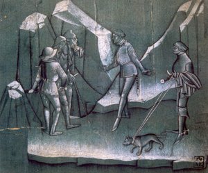 Scene fra en historie om ridderlighed, c1400 af Unbekannt
