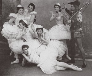 Scene fra Ballet Swan Lake, Mariinsky Theatre. 1895 af Unbekannt