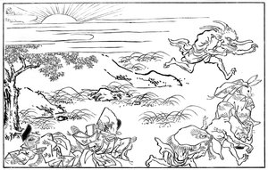 Szene aus der nächtlichen Reise der Dämonenlegion, 15. Jahrhundert 1886