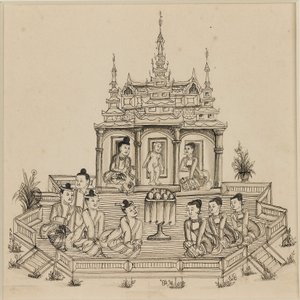 Scene fra Vessantara Jataka, c1880 af Unbekannt