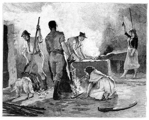 Scene fra Young Irelander Rebellion i 1848 1900 af Unbekannt