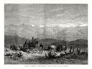 Scene i Bolivia, 1877 af Unbekannt