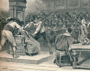 Scene i Underhuset: Taleren tvunget, 1629 1905 af Unbekannt
