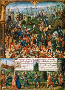 Scener fra det syvende korstog, 1248-1254 1400-tallet af Unbekannt