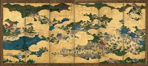 Scener i og omkring Kyoto, ca 1690 af Unbekannt
