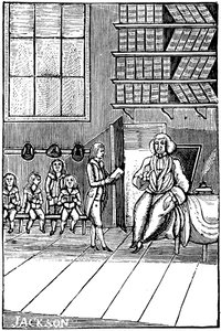 Skoleholder og hans elever, 1700-tallet af Unbekannt