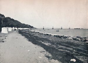 Havudsigt - Badestranden og Suspension Pier, 1895 af Unbekannt