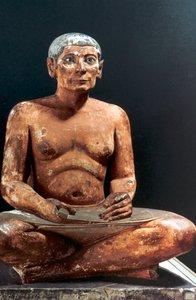 Siddende skriver, oldægypter, 5. dynasti, 2498-2345 f.Kr. af Unbekannt