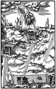 Snitbillede af en tysk mine, 1556 af Unbekannt