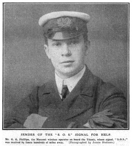 Afsender af S. O. S. Signal for Hjælp, 20. april 1912. af Unbekannt