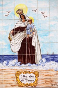 Senora del Carmen teglmosaikpanel Malagaææ æEspagne af Unbekannt