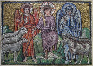 Adskillelse af får og geder, byzantinsk, original fra begyndelsen af det 20. århundrede dateret tidligt i det 6. århundrede. af Unbekannt