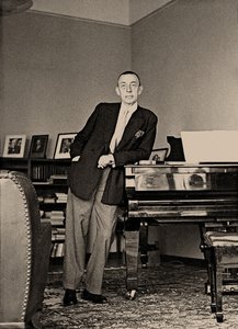 Sergei Rachmaninoff ved Villa Senar, 1939. af Unbekannt