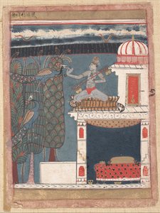 Setmalar Ragini: Folio fra en ragamala-serie Garland of Musical Modes, ca. 1630-40. af Unbekannt