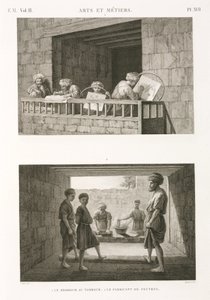 Syning af broderi og filtfremstilling, Egypten, c 1798 af Unbekannt