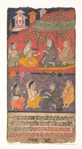 Shalibhadra Performing Austerities: Folio fra et Shalibhadra-manuskript, ca. 1725. af Unbekannt