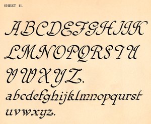 Ark 11, fra en portefølje af alfabeter, 1929 af Unbekannt
