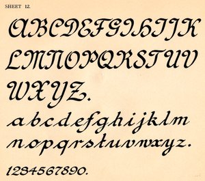 Ark 12, fra en portefølje af alfabeter, 1929 af Unbekannt