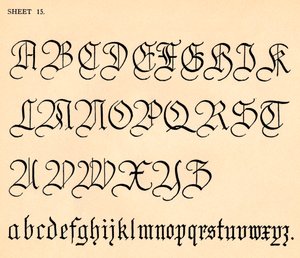 Ark 15, fra en portefølje af alfabeter, 1929 af Unbekannt