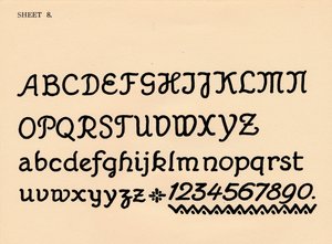Ark 8, fra en portefølje af alfabeter, 1929 af Unbekannt