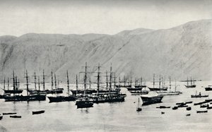 Skib afventer laster af nitrat ved Iquique, 1911 af Unbekannt