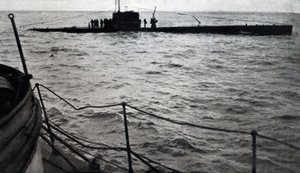 Forlis af den republikanske ubåd B6, august 1936 (s/h foto) af Unbekannt