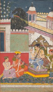 Shri Raga: Folio fra en ragamala-serie Garland of Musical Modes, midten af det 17. århundrede. af Unbekannt