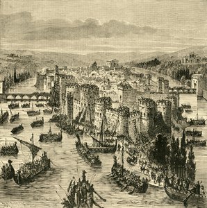 Nordboernes belejring af Paris, 845, 1890. af Unbekannt