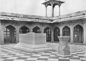 Sikandra. Akbars grav. Monument på taget, c1910. af Unbekannt