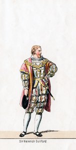 Sir Henry Guildford, kostumedesign til Shakespeares skuespil, Henry VIII, 1800-tallet af Unbekannt
