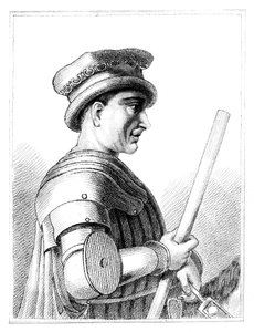 Sir John Hawkwood, engelsk lejesoldat eller condottiere i det 14. århundredes Italien, 1819 af Unbekannt