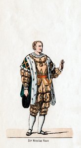 Sir Nicholas Vaux, kostumedesign til Shakespeares skuespil, Henry VIII, 1800-tallet af Unbekannt