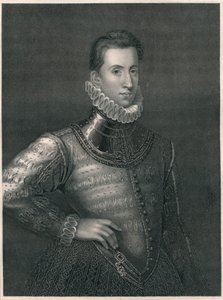 Sir Philip Sidney, c1576, begyndelsen af midten af det 19. århundrede. af Unbekannt