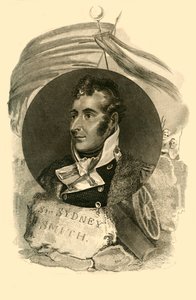 Sir Sidney Smith, der sammen med 300 britiske sømænd forsvarede Breach of Acre, 1764-1840, 1816. af Unbekannt