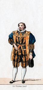 Sir Thomas Lovell, kostumedesign til Shakespeares skuespil, Henry VIII, 1800-tallet af Unbekannt