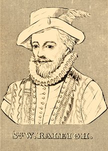 Sir W. Raleigh, c1552-1618, 1830. af Unbekannt