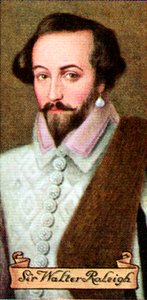 Sir Walter Raleigh, taget fra en række cigaretkort, 1935 af Unbekannt