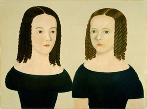 Søstre, ca. 1840. af Unbekannt