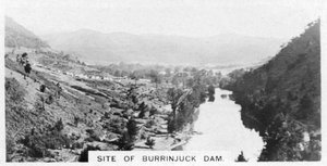 Stedet for Burrinjuck Dam, New South Wales, Australien, 1928 af Unbekannt