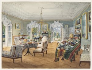 Stue i en landejendom, 1830-1840