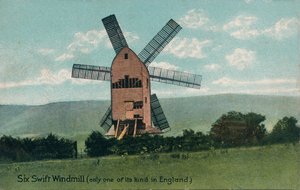 Six Swift Windmill, Kingston, nær Lewes, Sussex, c1905. af Unbekannt