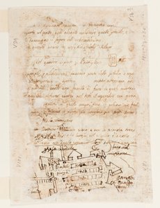 Skitsebogsside med jagtscener af Unbekannt